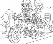 Coloriage Doctor Strange sur sa moto