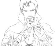 Coloriage Doctor Strange te regardant