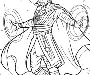 Coloriage Doctor Strange utilise ses pouvoirs sp&eacute;ciaux