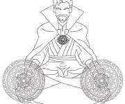 Coloriage Dr Strange basique avec bouclier