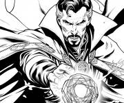Coloriage Dr.Strange lance la boule