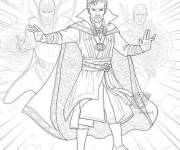 Coloriage Incantation Mystique de Doctor Strange
