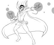 Coloriage et dessins gratuit L'action supranaturelle de Doctor Strange à imprimer