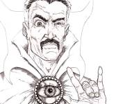 Coloriage L'oeil d'Agamotto de Doctor Strange