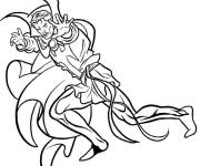 Coloriage et dessins gratuit Magicien Doctor Strange d&eacute;montre ses pouvoirs à imprimer