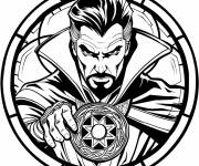 Coloriage Mandala Doctor Strange pour adulte
