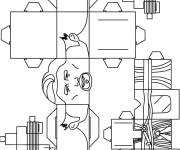 Coloriage Modele Lego Doctor Strange &agrave; d&eacute;couper et &agrave; assembler