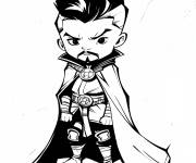 Coloriage Petit Doctor Strange mal &agrave; l'aise