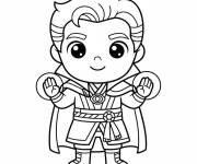 Coloriage Petit Doctor Strange tout mignon