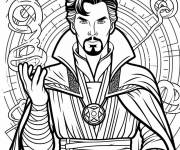 Coloriage Photo r&eacute;aliste de Doctor Strange