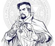 Coloriage Portrait de Doctor Strange
