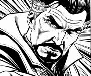Coloriage Protagoniste Doctor Strange dans Multiverse of Madness