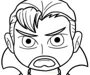 Coloriage Visage de Doctor Strange de dessin anim&eacute;