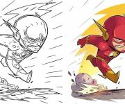 Coloriage Flash avec mod&egrave;le en couleur