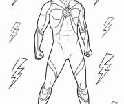Coloriage Flash en portant son uniforme magique