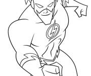 Coloriage Flash en souriant