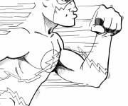 Coloriage Flash le plus rapide super-h&eacute;ros