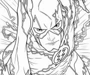 Coloriage Flash se d&eacute;place &agrave; tr&egrave;s grande vitesse