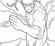 Coloriage Flash se pr&eacute;cipite pou sauver les innocents