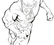 Coloriage et dessins gratuit Flash super-héros de DC comics à imprimer