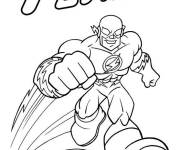 Coloriage et dessins gratuit Flash super héros de dessin animé à imprimer