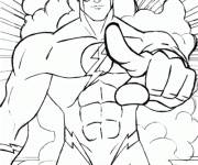 Coloriage et dessins gratuit Flash super-héros musclé à imprimer