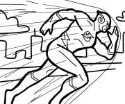 Coloriage Flash super-h&eacute;ros stylis&eacute;