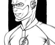 Coloriage Le courage de Flash, le super-héros