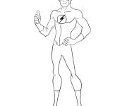 Coloriage Le jeune Flash de bande dessin&eacute;