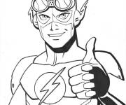 Coloriage Le jeune Flash de dessin anim&eacute;