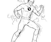 Coloriage Le super-héros Flash se sent en colère