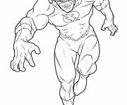 Coloriage Le tout puissant Flash en toute action