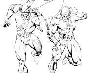 Coloriage Les super-h&eacute;ros les plus rapides de Marvel