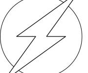 Coloriage Logo de Flash super-héros