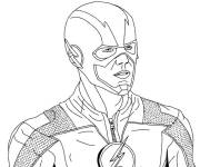Coloriage Portrait de Flash de Justice League