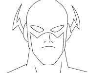 Coloriage Visage facile de Flash