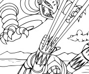 Coloriage et dessins gratuit Goldorak Albator à imprimer