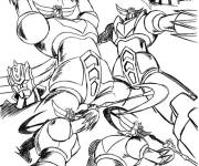 Coloriage Goldorak au combat
