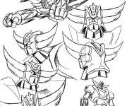 Coloriage Goldorak figurine