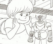 Coloriage et dessins gratuit Goldorak Jouet et Enfant à imprimer