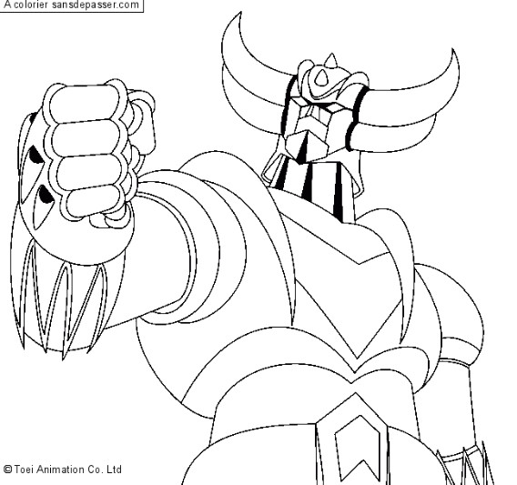 Coloriage Goldorak maternelle dessin gratuit à imprimer