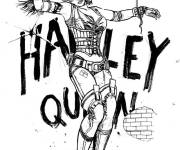 Coloriage Affiche de Harley Quinn