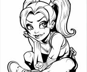 Coloriage Chibi Harley Quinn à télécharger