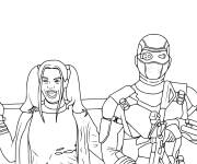 Coloriage Harley Quinn avec Deadshot