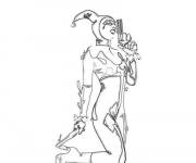 Coloriage et dessins gratuit Harley Quinn avec son pistolet à imprimer