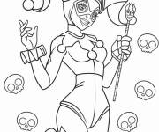 Coloriage Harley Quinn comme clown pour enfant
