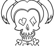 Coloriage et dessins gratuit Harley Quinn dans crane du film Suicide Squad à imprimer