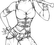 Coloriage Harley Quinn de Batman