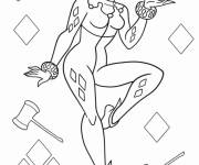 Coloriage Harley Quinn facile