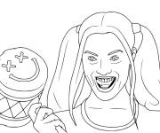 Coloriage Harley Quinn h&eacute;ro&iuml;ne du film Suicide Squad